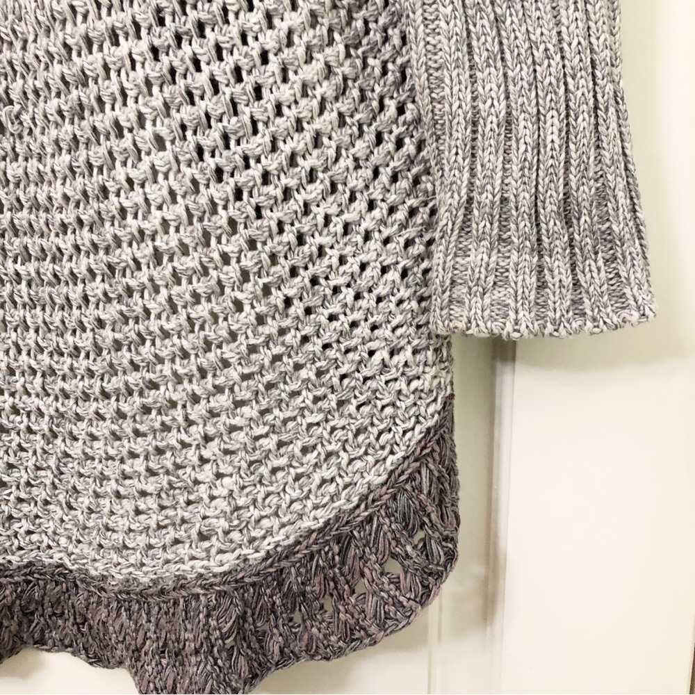 CAbi | Chunky Knit Open Front Shawl Collar Cardigan Sweater - Picture 12 of 15